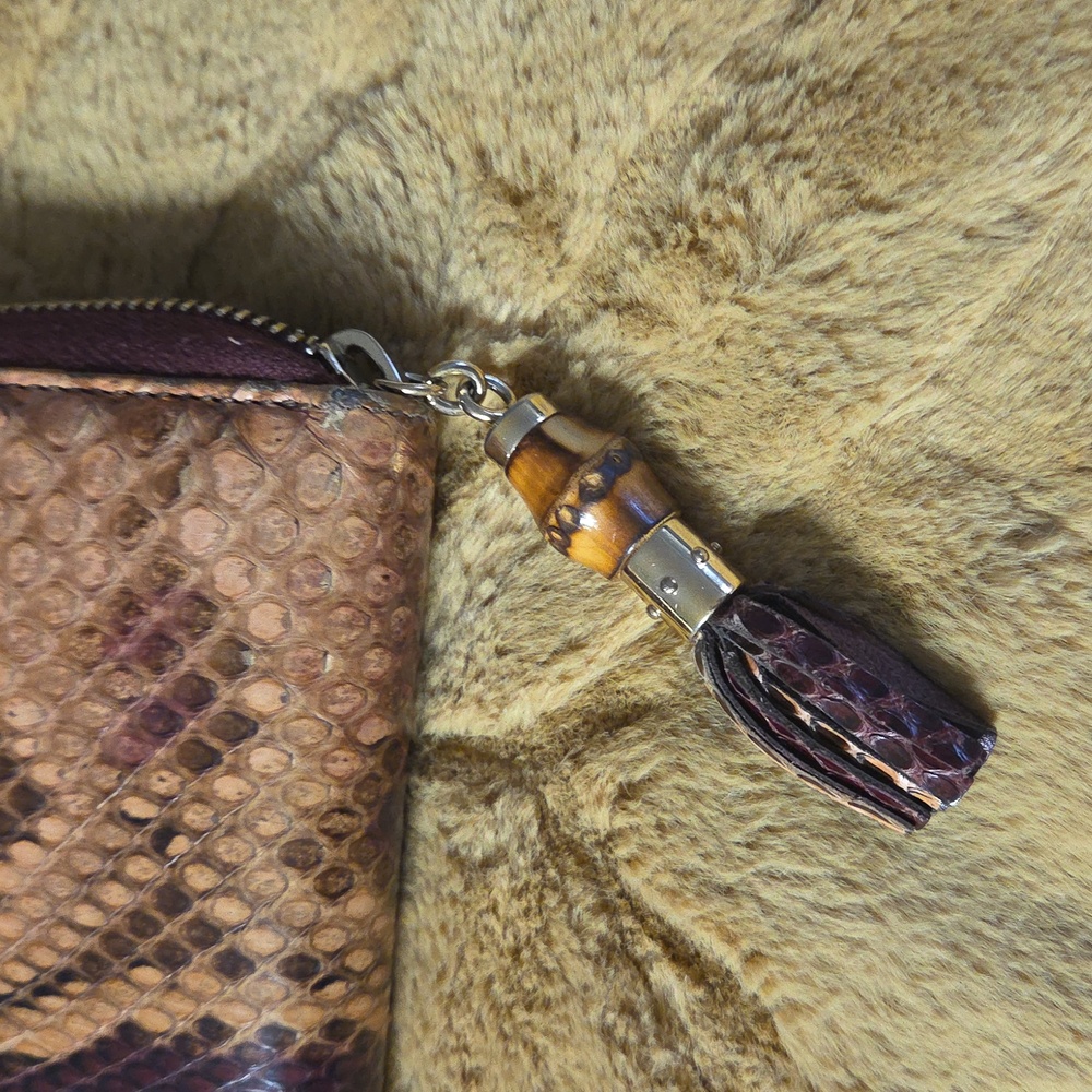 Gucci Brown and Purple Snake Pattern Wallet - Picture 4 of 9